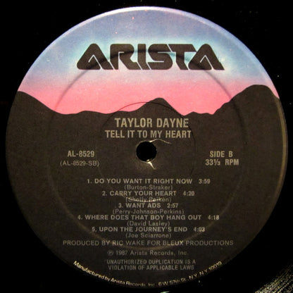 Taylor Dayne : Tell It To My Heart (LP, Album, Spe)
