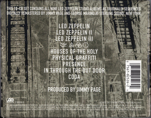 Led Zeppelin : The Complete Studio Recordings (10xCD, Album, RE, RM, Spe + Box, Comp)