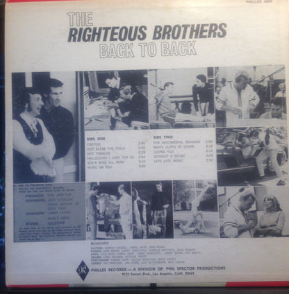The Righteous Brothers : Back To Back (LP, Album)
