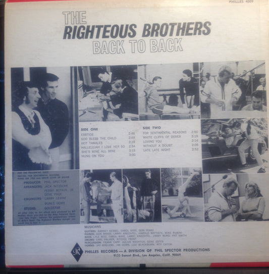 The Righteous Brothers : Back To Back (LP, Album)
