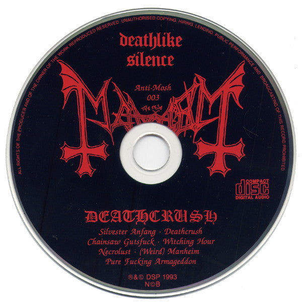 Mayhem : Deathcrush (CD, MiniAlbum, RE, RP)