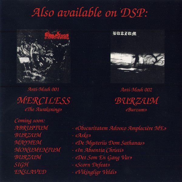 Mayhem : Deathcrush (CD, MiniAlbum, RE, RP)