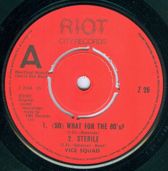 Vice Squad : Out Of Reach (7", Lar)