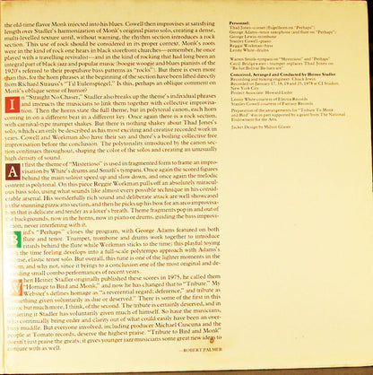Thad Jones / George Adams / George Lewis / Stanley Cowell / Reggie Workman / Lenny White / Heiner Stadler : A Tribute To Monk And Bird (2xLP, Album, Promo)