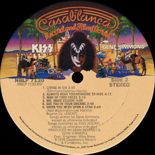 Kiss, Gene Simmons : Gene Simmons (LP, Album, Pit)