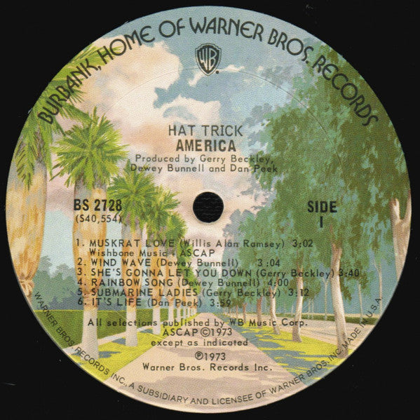 America (2) : Hat Trick (LP, Album, Pit)