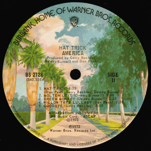 America (2) : Hat Trick (LP, Album, Pit)
