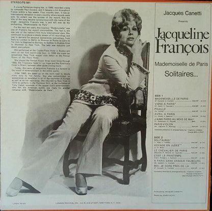 Jacqueline François : Mademoiselle De Paris (LP, AL )