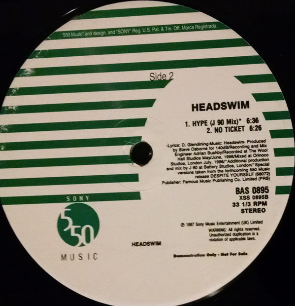 Headswim : Hype (12", Promo)