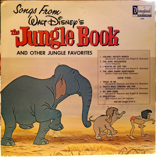 The Jungle V.I.P.'s : Songs From The Jungle Book And Other Jungle Favorites (LP, Album, RP)