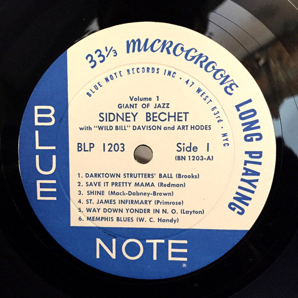Sidney Bechet with "Wild Bill" Davison* and Art Hodes : Giant Of Jazz (Volume 1) (LP, Album, Mono, RP)