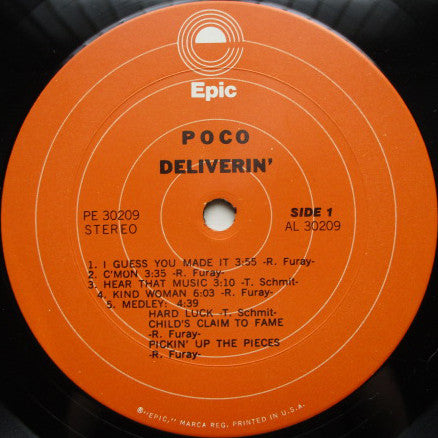 Poco (3) : Deliverin' (LP, Album, Ora)