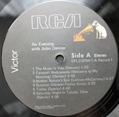 John Denver : An Evening With John Denver (2xLP, Album, RE, Ind)