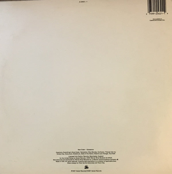 New Order : Substance (2xLP, Comp, All)