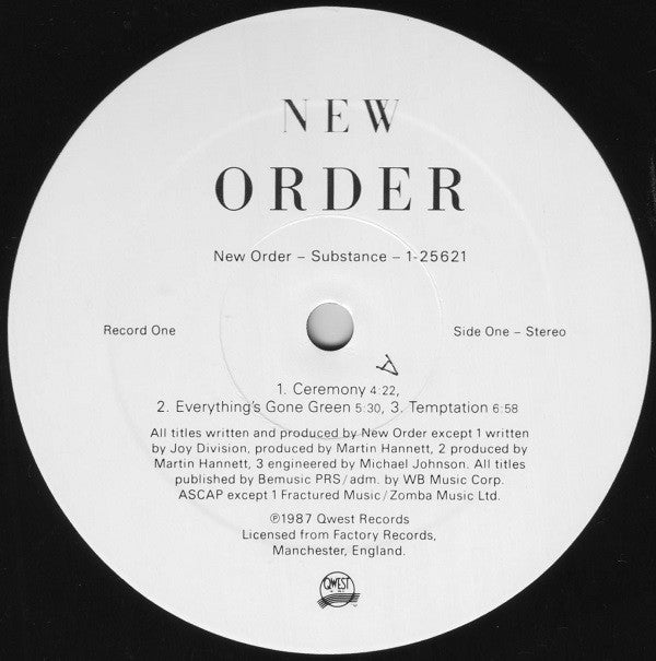 New Order : Substance (2xLP, Comp, All)