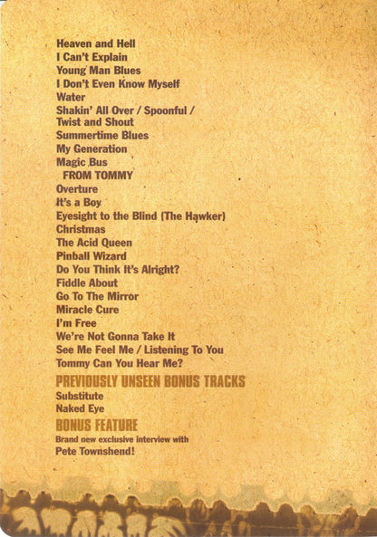 The Who : Live At The Isle Of Wight Festival 1970 (DVD-V, RE, S/Edition, Multichannel, NTSC)