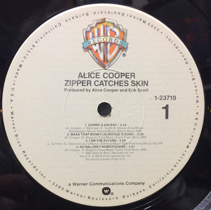 Alice Cooper (2) : Zipper Catches Skin (LP, Album, Win)