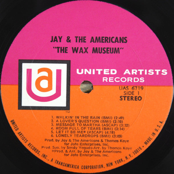 Jay & The Americans : Wax Museum (LP, Album, All)