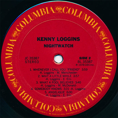 Kenny Loggins : Nightwatch (LP, Album, Pit)