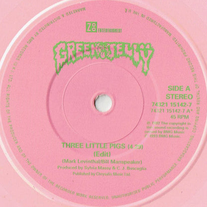 Green Jellÿ : Three Little Pigs (7", Single, Ltd, Pin)