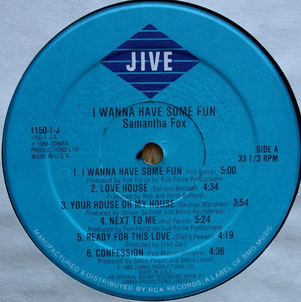 Samantha Fox : I Wanna Have Some Fun (LP, Album)