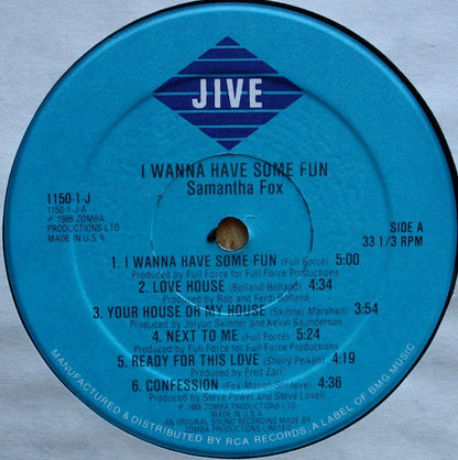 Samantha Fox : I Wanna Have Some Fun (LP, Album)