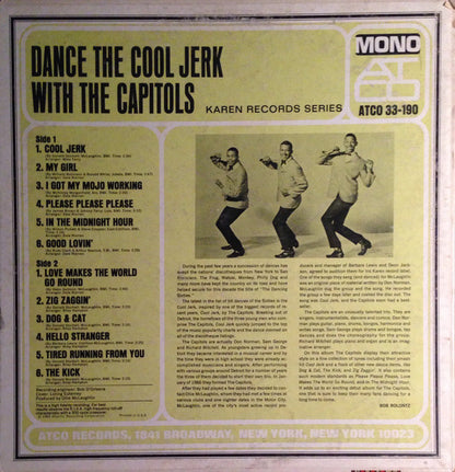 The Capitols : Dance The Cool Jerk With The Capitols (LP, Album, Mono, Pre)