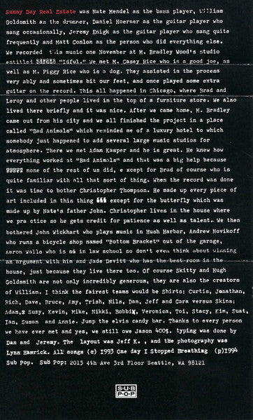 Sunny Day Real Estate : Diary (Cass, Album, RE, Red)