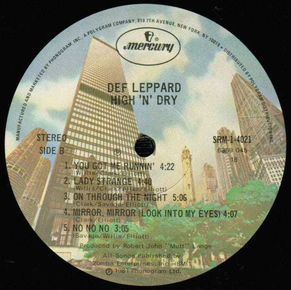 Def Leppard : High 'N' Dry (LP, Album, 18 )