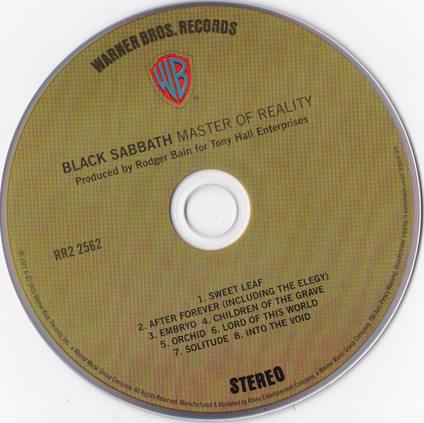Black Sabbath : Master Of Reality (CD, Album, RE, RM, Dig)