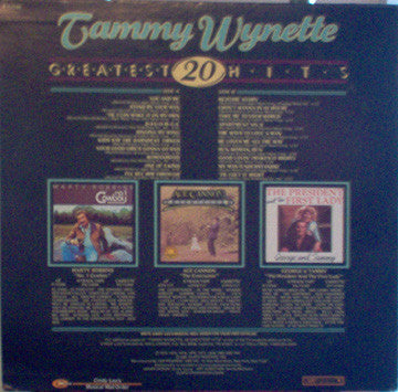 Tammy Wynette : 20 Greatest Hits (LP, Comp)