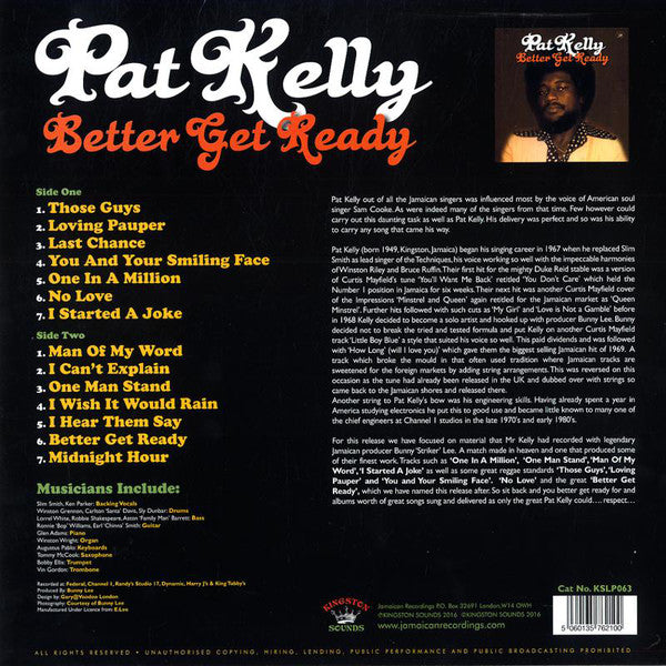 Pat Kelly : Better Get Ready (LP, Comp)