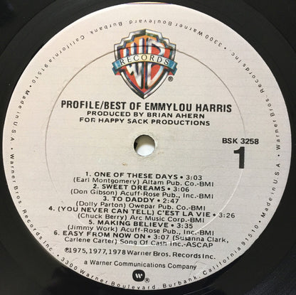 Emmylou Harris : Profile / Best Of Emmylou Harris (LP, Comp, Gol)