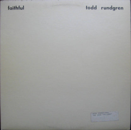 Todd Rundgren : Faithful (LP, Album, Tex)
