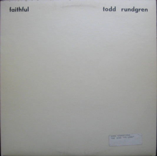 Todd Rundgren : Faithful (LP, Album, Tex)