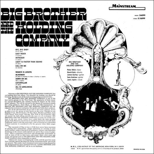 Big Brother & The Holding Company : Big Brother & The Holding Company (LP, Album, Aud)