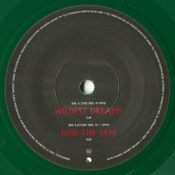 Iron Maiden : Wildest Dreams (7", Single, Ltd, Gre)