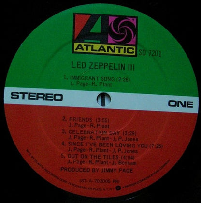 Led Zeppelin : Led Zeppelin III (LP, Album, RE, PR )