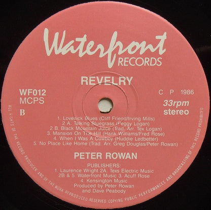 Peter Rowan, Tex Logan, Greg Douglass : Revelry (LP, Album, RP)