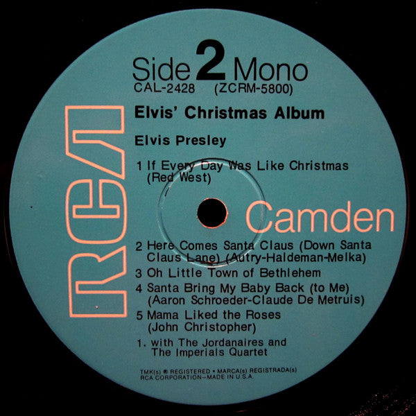 Elvis Presley : Elvis' Christmas Album (LP, Album, Mono, Roc)