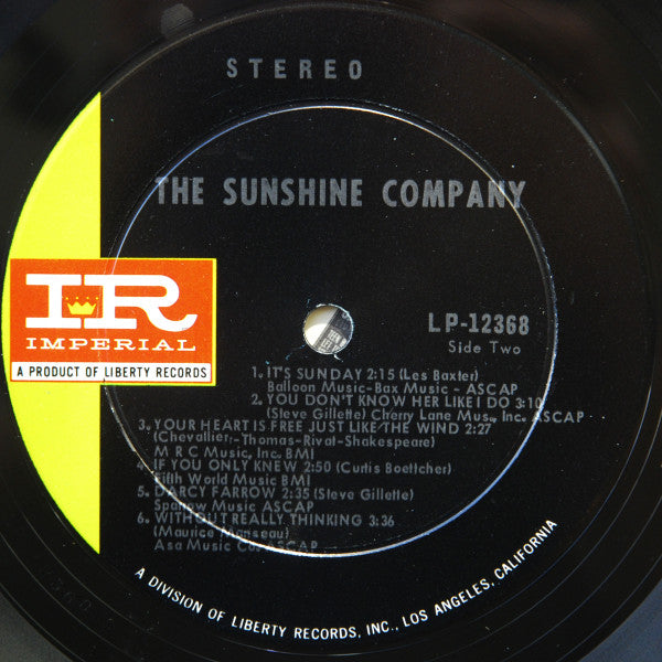The Sunshine Company : The Sunshine Company (LP, Album, RCA)