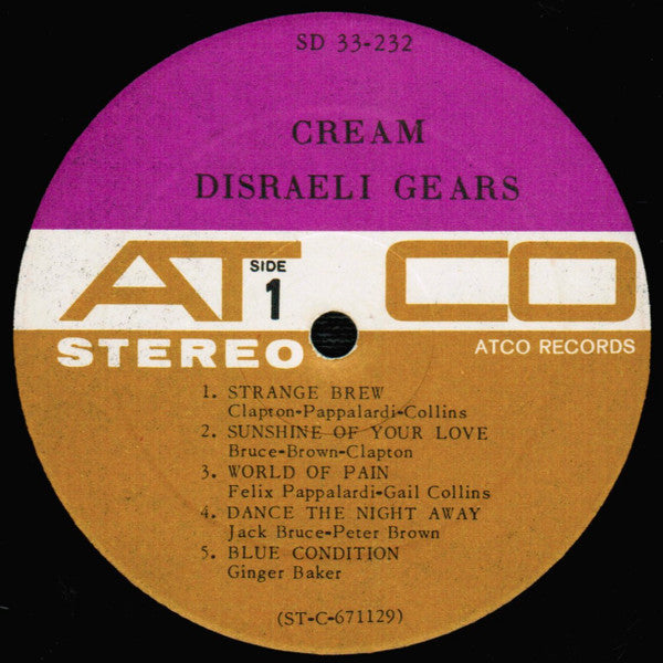 Cream (2) : Disraeli Gears (LP, Album)