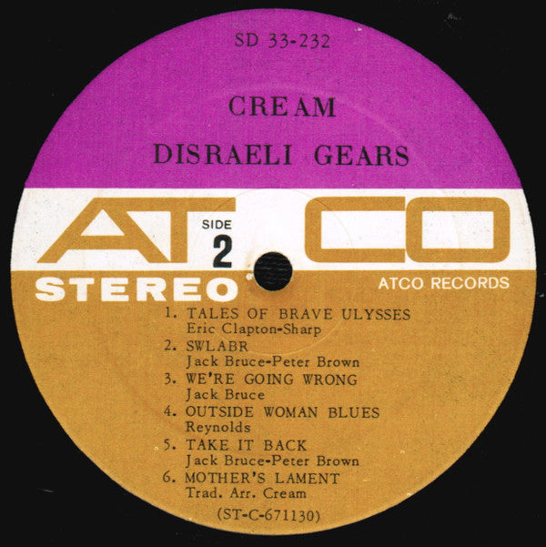 Cream (2) : Disraeli Gears (LP, Album)