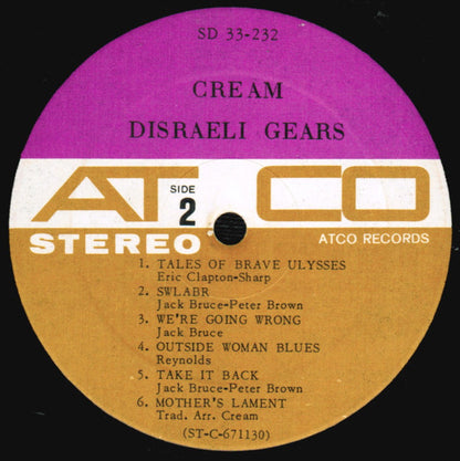 Cream (2) : Disraeli Gears (LP, Album)