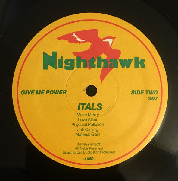 The Itals : Give Me Power (LP, Album)
