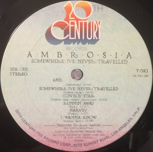Ambrosia (2) : Somewhere I've Never Travelled (LP, Album, Pit)