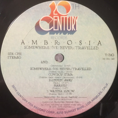 Ambrosia (2) : Somewhere I've Never Travelled (LP, Album, Pit)