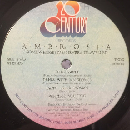 Ambrosia (2) : Somewhere I've Never Travelled (LP, Album, Pit)