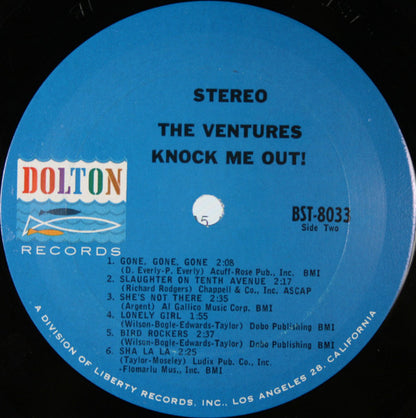 The Ventures : Knock Me Out! (LP, Album, Pit)