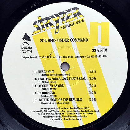 Stryper : Soldiers Under Command (LP, Album)